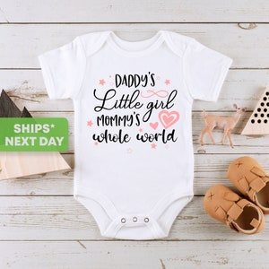 Daddy's Little Girl, Mommy's Whole World Onesie®, Daddy and Mommy Onesie®, Happy Mother's Day Gift, Happy Father's Day Gift