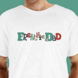 French Bulldog Fathers Day T-Shirt, Text Cartoon Frenchie Dog Lover Tee, Gift for Dad, Funny dad joke Cotton T Shirt Dog Dad T-shirt for Him