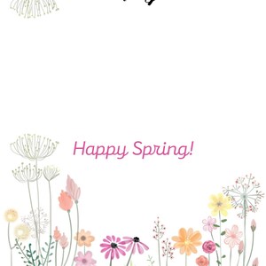Happy Spring Printable Card - Etsy