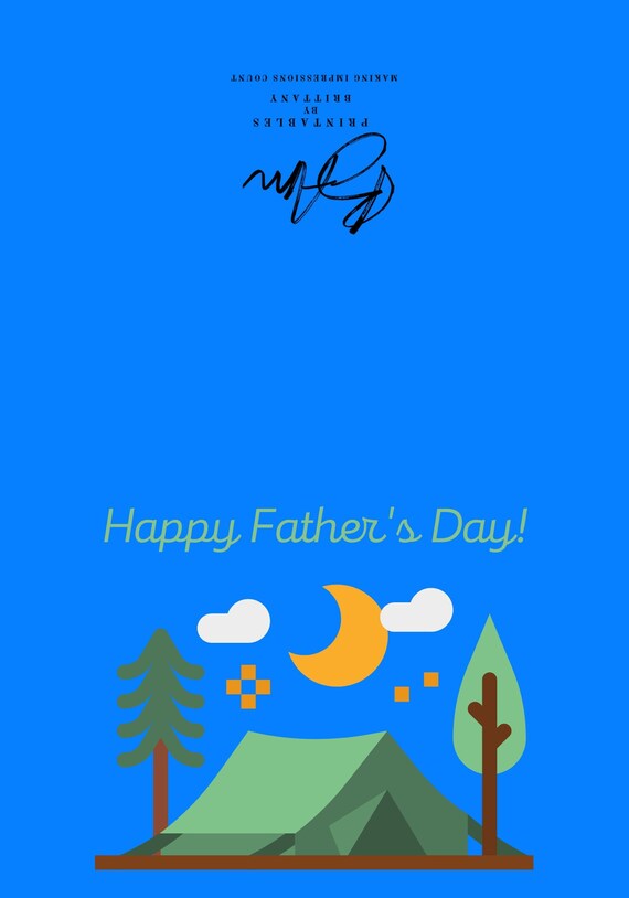 Happy Father's Day Printable Card | Etsy