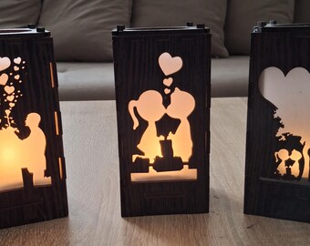 Kerzenhalter Laser Cut Set | Home Decor (Digitale Dateien)