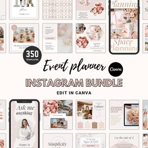 Event Planner Business Instagram Templates, Editable Event Coordinator Posts & Stories, Social Media Template, Canva
