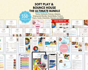 Bounce House Business Bundle, Contract Template, Liability Waiver (Canva)