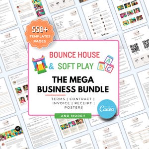 Soft Play and Bounce House Rental Contract, Liability Waiver, Soft Play Agreement Template, Inflatables Rental, Instagram Post, Rules Poster