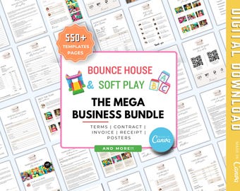 Soft Play and Bounce House Rental Contract, Liability Waiver, Soft Play Agreement Template, Inflatables Rental, Instagram Post, Rules Poster