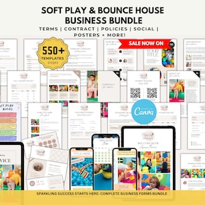 Soft Play Business Bundle: Editable Contract Templates (Canva)