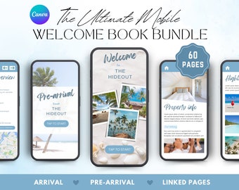 Mobile Airbnb Welcome Book: Beach Rental Guide (Canva Editable)