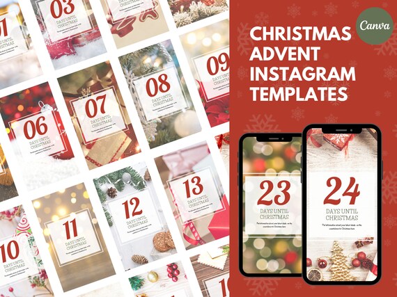 Advent Calendar Instagram Stories & Posts, Christmas Instagram Post Template, Christmas Social Media Template, Holiday Instagram Stories - Etsy advent-calendar-instagram-stories-posts-christmas-instagram-post-template-christmas-social-media-template-holiday-instagram-stories-etsy