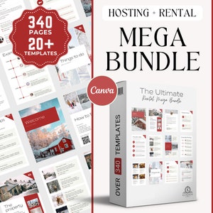Winterhütte Airbnb-Gastgeber-Bundle, Willkommensbuchvorlage, Haus-Handbuch, bearbeitbares Airbnb-Schild, druckbare Reinigungscheckliste, VRBO