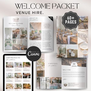 Venue Rental Welcome Book, Editable Onboarding Template, Venue Hire Client Packet, Event Hosting Canva Booklet, Venue Hire Packages