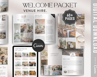 Venue Rental Welcome Book, Editable Onboarding Template, Venue Hire Client Packet, Event Hosting Canva Booklet, Venue Hire Packages
