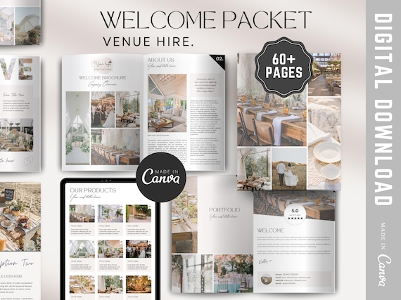 Venue Rental Welcome Book, Editable Onboarding Template, Venue Hire Client Packet, Event Hosting Canva Booklet, Venue Hire Packages