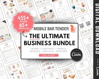 Mobile Bar Forms, Editable Bartending Business Contract, Bartending Business, Bartender Services Packages, Bartending agreement, Invoice