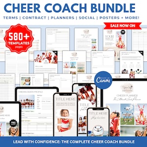 Editable Cheer Coach Binder, Cheer Coach planner, Cheerleading Organization, Coaching Planner Template, Cheer Routine Planner, Practice plan