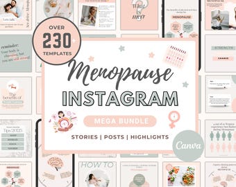 230 Menopause Instagram Post and Stories, Hormone Health Social Media Template, Women's Health Engagement Post, Nutrition and Wellness Coach