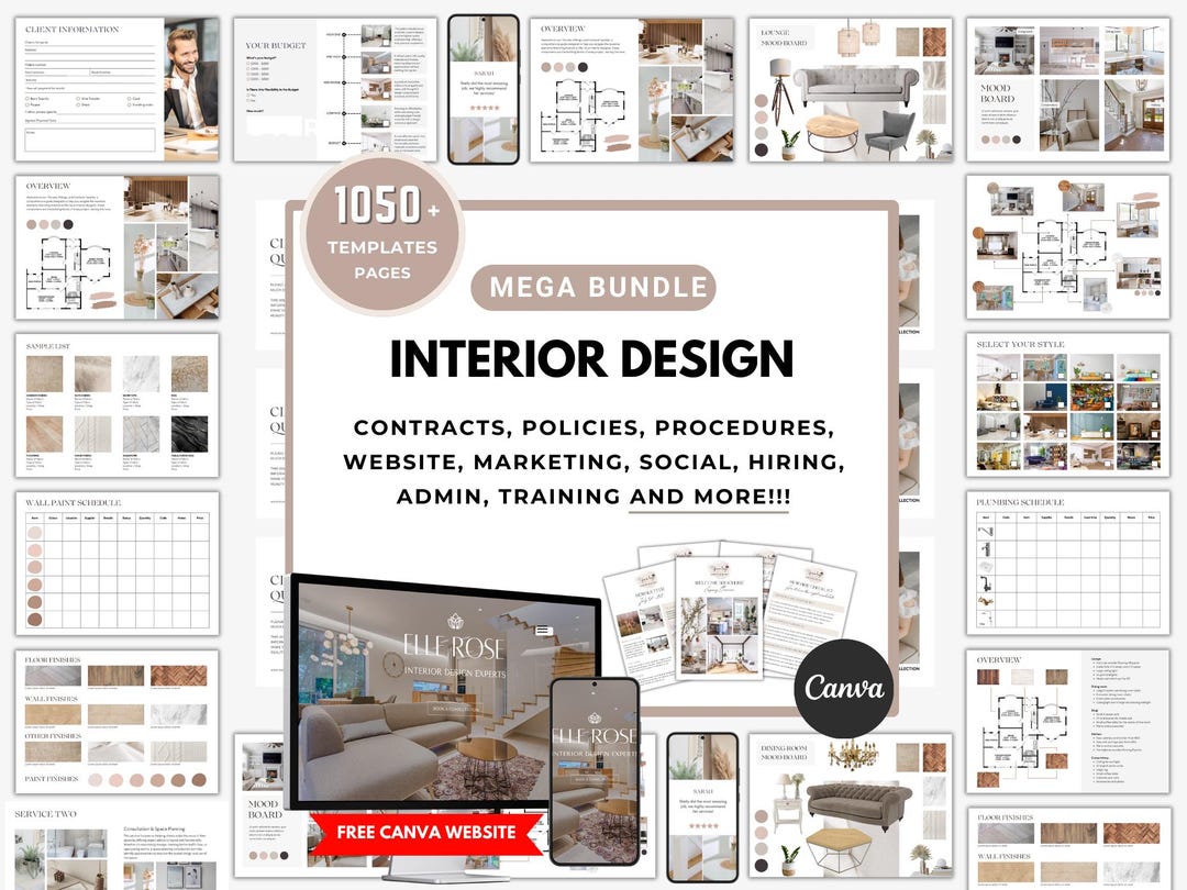 1050+ Interior Design Templates, Interior Designer Business Start up ...
