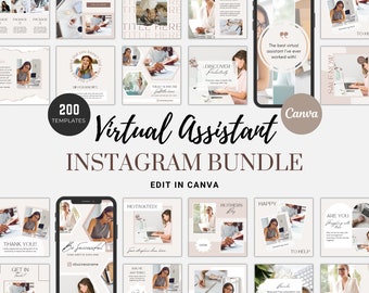 Virtual Assistant Instagram Templates, Minimalist Instagram Posts & Stories, Event Planner, Virtual Assistant Manager, Social Media Template