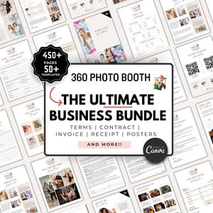 360°-contractsjabloon voor fotohokje Zakelijke bundel, afdrukbare huurovereenkomstformulieren, bewerkbaar met Canva