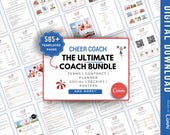 Cheer Coach Planner Template, Cheerleading Contract Forms, Cheer Routine Journal, Coaching Worksheet