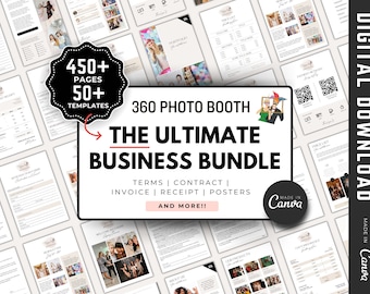 360 Photo Booth Contract Template Business Bundle, Photo Booth Template, Photo Booth Rental Forms, Photo Booth Rental Agreement, Editable