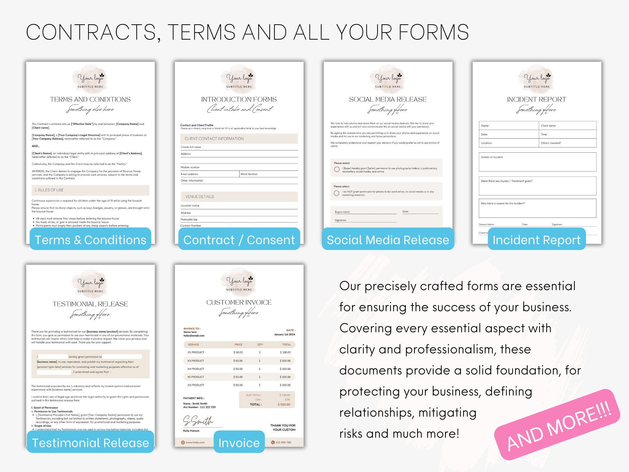 Bounce House Rental Contract Agreement Template, Bounce House Rules ...