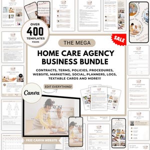 400+ Home Care Agency Business Forms Bundle, Editable Client Assessment Template