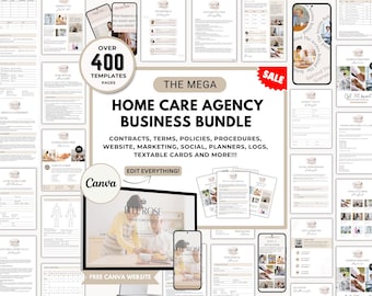 400+ Home Care Agency Business Forms Bundle, Editable Client Assessment Template