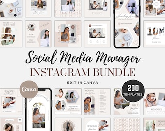 Social Media Manager Instagram Post Templates, Editable Marketing Template, Instagram Engagement, Social Media Manager Aesthetic Templates