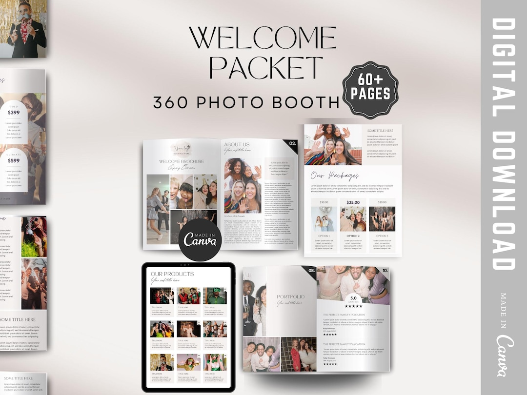Booth Brochure Example 360 Photo Booth Welcome Packet: Event Planner Brochure (digital ...
