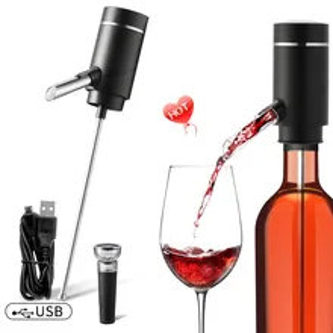 Electric Wine Decanter Pump Dispenser Automatic Wine Aerator Onebutton