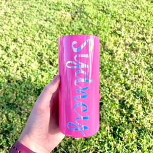 Personalized Skinny Can Cooler, Custom Skinny Coozie, Insulated Seltzer Hard Can Cooler