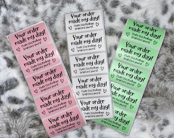 Packaging stickers - Your order made my day stickers