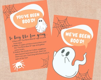 You've Been Booed Signs, Halloween Printable (PDF)
