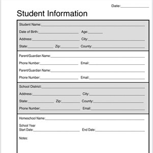 ホームスクール学生情報フォーム