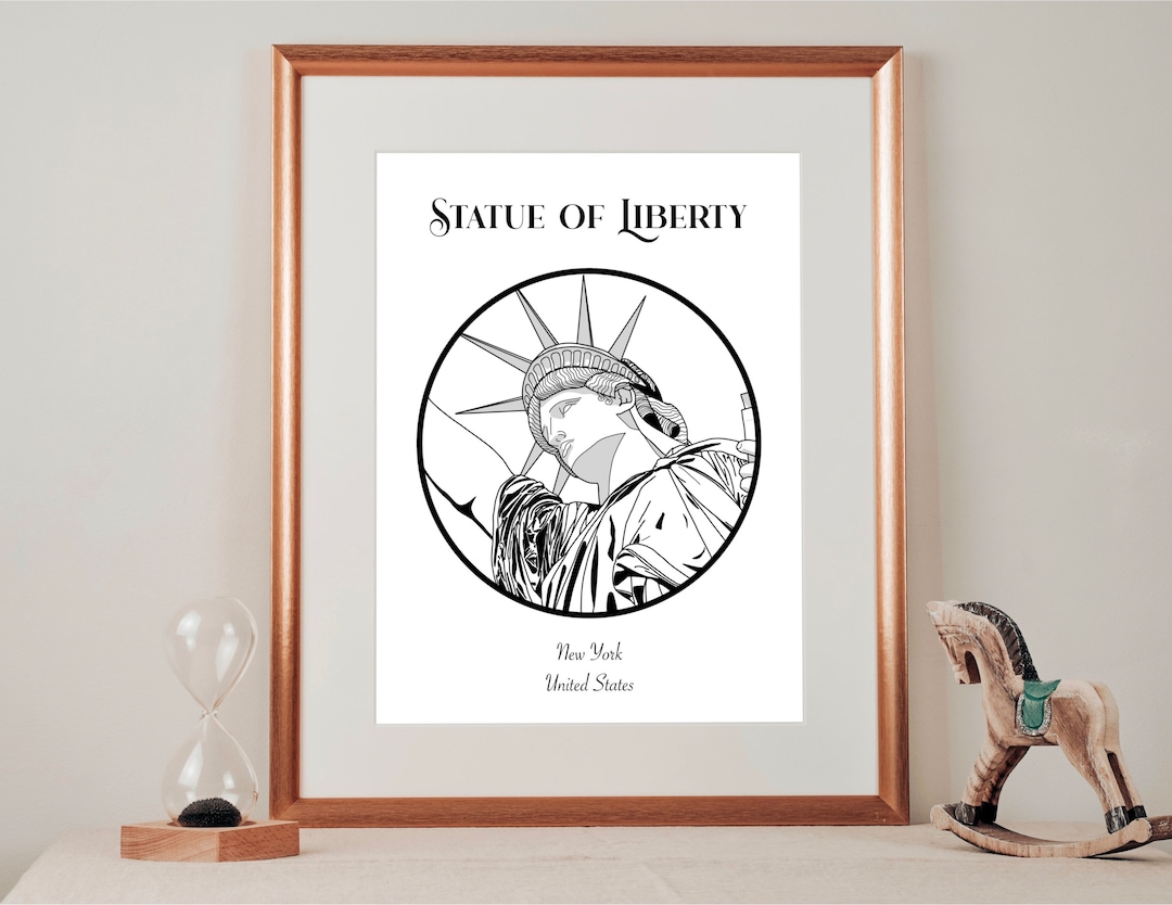 Image showcasing Statue of Liberty Print - Etsy