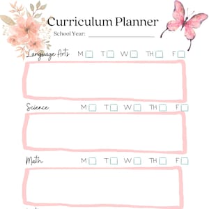 Floral Curriculum Planner