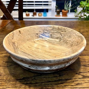 Hand Turned Spalted Hackberry Bowl