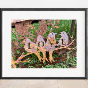 Nowość! Rzeźba ogrodowa „Love”, Capitola, Kalifornia. Kolorowa fotografia uliczna Fine Art, wydruki zdjęć ściennych Vintage w stylu podróżniczym.