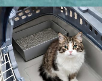 Arenero portátil para gatos, ideal para viajes y gatitos / Tamaños y colores personalizados