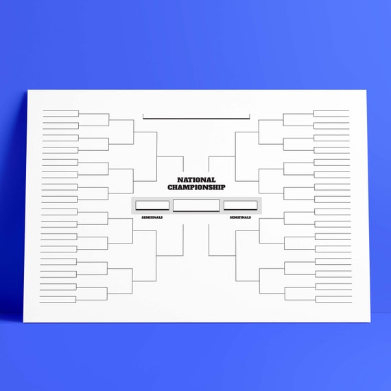 NCAA Bracket Printable NCAA Printable Bracket Printable Etsy