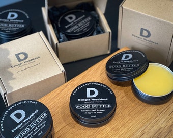 Mantequilla de madera / Cera para tablas de cortar artesanal / Acondicionador para tablas de cortar / Acondicionador orgánico para madera / Cera de abejas / Cera para madera apta para alimentos