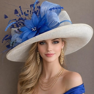 Church Hats for Women Royal Blue - Etsy display picture 1