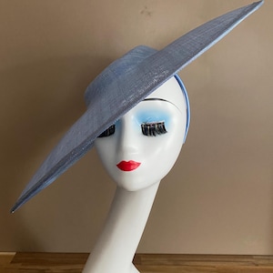 Blue Sinamay Hatinator: Extra Large Kentucky Derby Fascinator