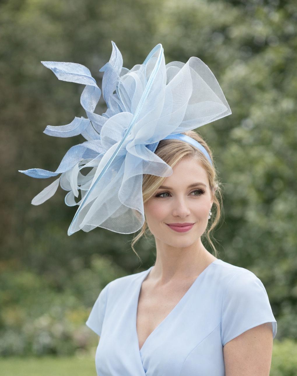 Blue Bow Fascinator - Etsy display picture 1
