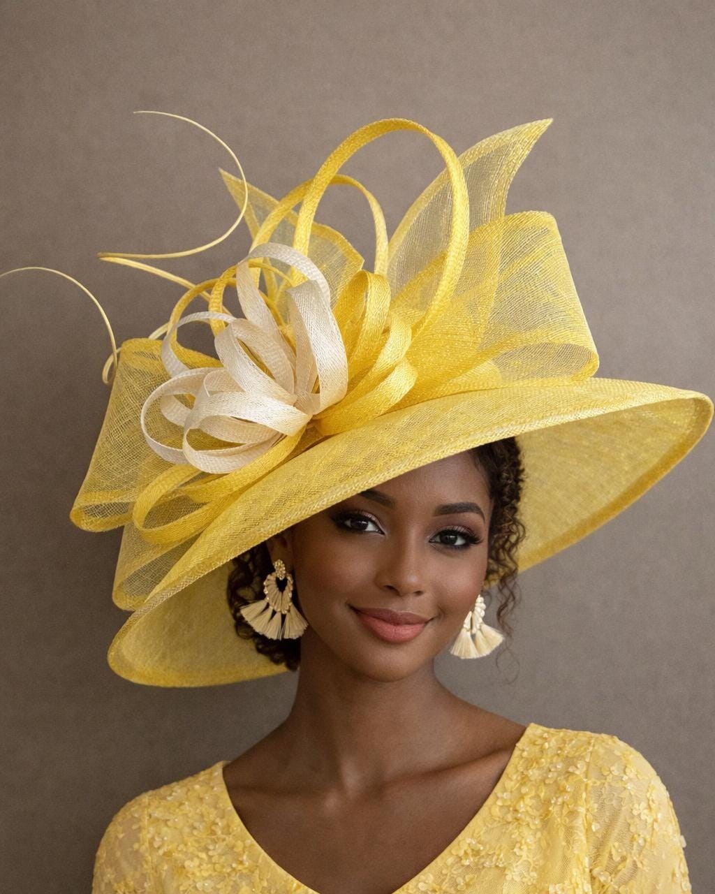 Yellow Derby Hat - Etsy display picture 2