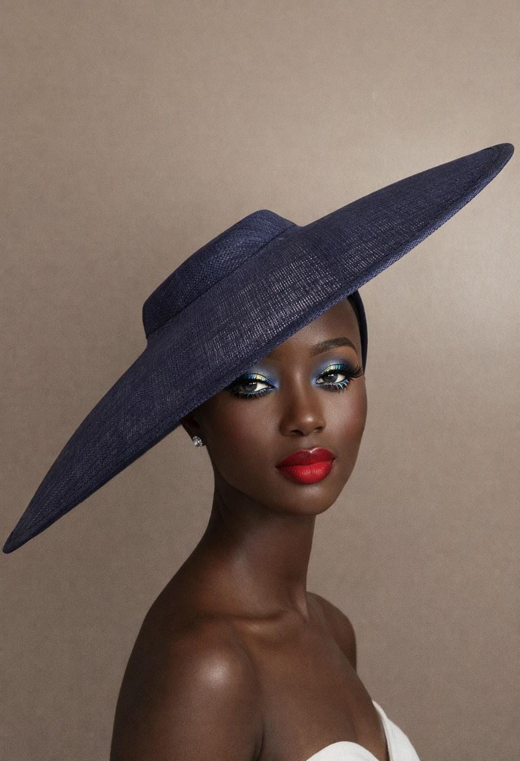 Kentucky Derby Hat Navy Blue - Etsy display picture 1