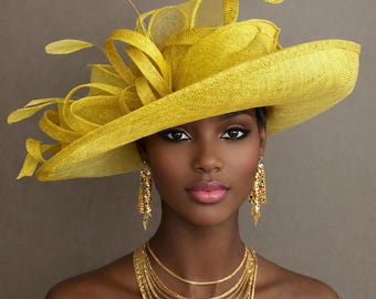 Tan Straw Derby 5 Inch Brim Hat: Silk Roses, Feathers  display picture 3