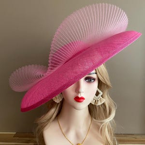 Hot Pink Kentucky Derby Hatinator: Vintage Sinamay Bow Fascinator