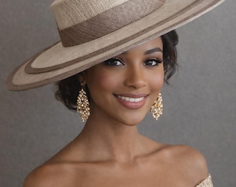 Camel Sinamay Fascinator(g4): Kentucky Derby Ascot Hat