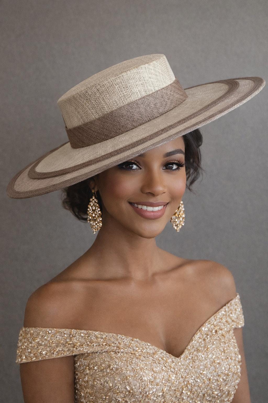 Cream and Brown Fascinator - Etsy display picture 1